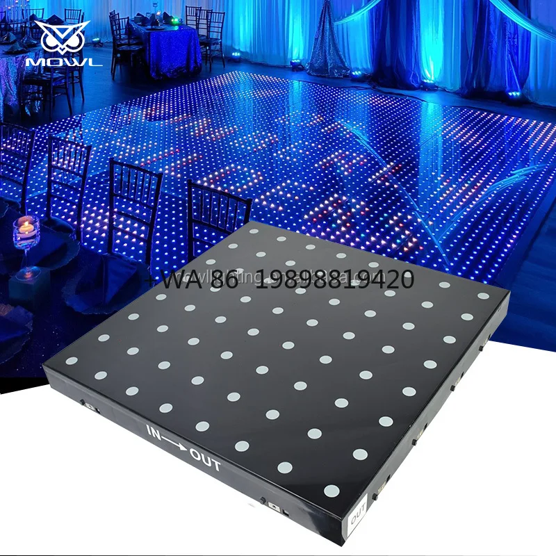 LED Dance Floor Magnetic Tiles LED Dance Floor Light Portable Magnetic Digital Pixel Dance Floor Wedding 3D Pista De Baile