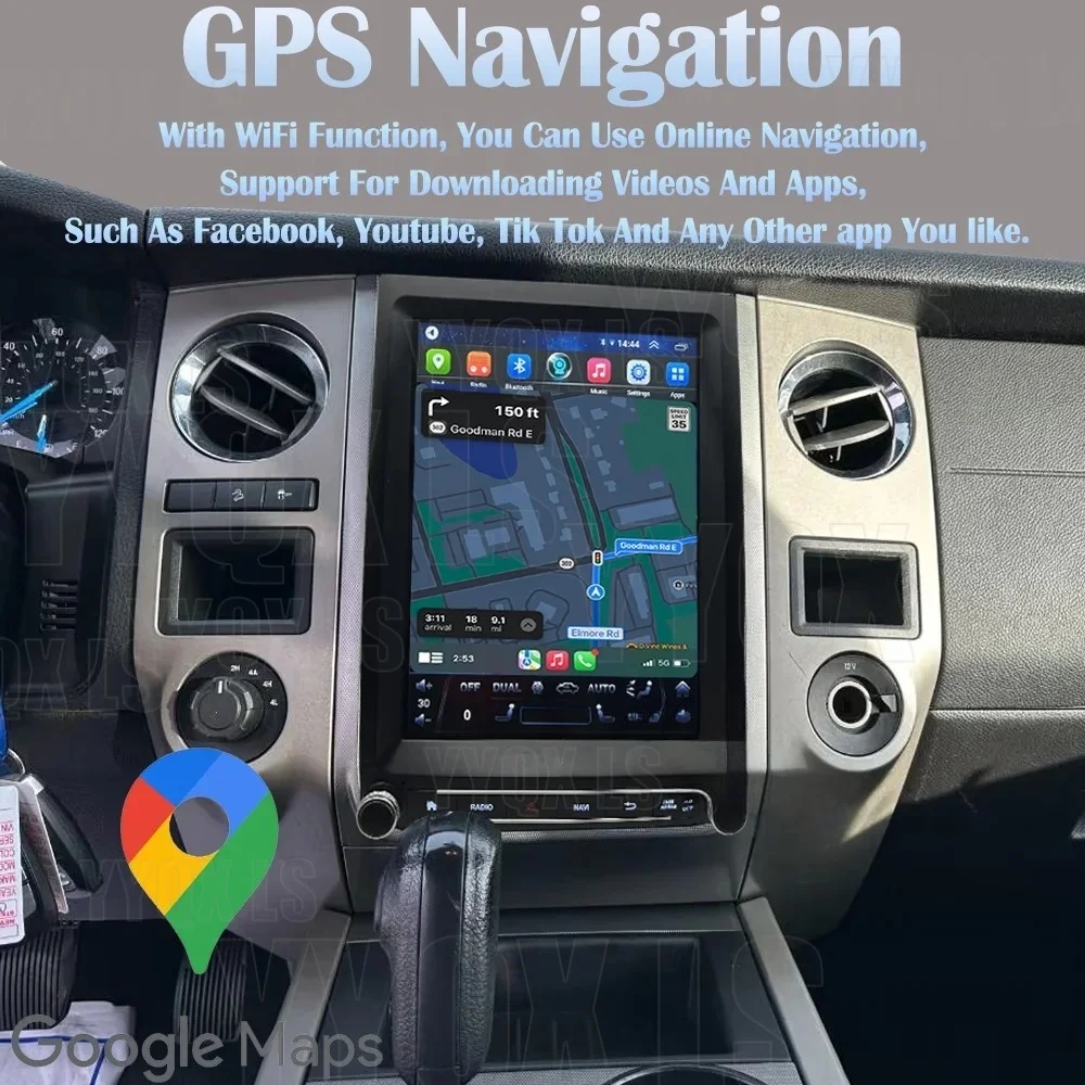 Qualcomm Vrtical Screen Android For Ford f350 2013 2014 2015 GPS Receiver Multimedia Video Player Car GPS Navigation Head Unit