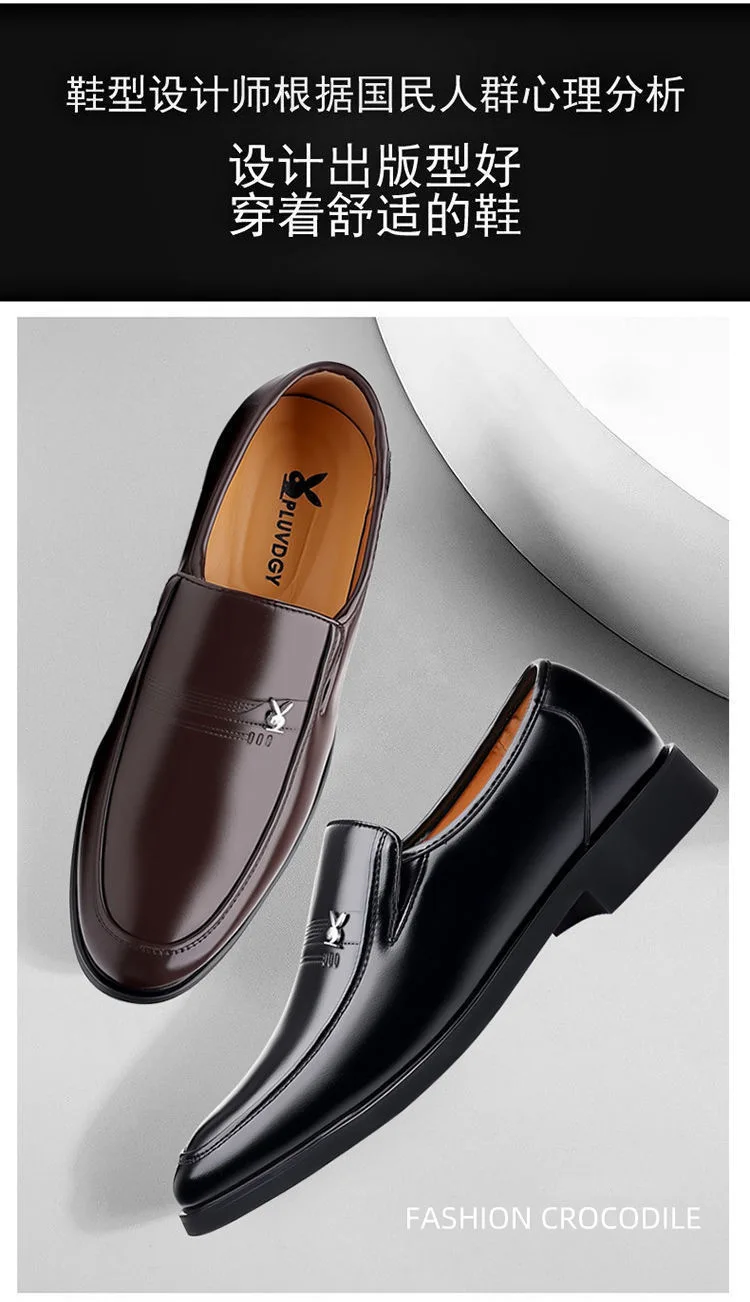 2026 Herren Casual Kunstleder Slipper mit Weicher Sohle, Business Casual Bequeme Büroschuhe, Gehschuhe – Detail 4