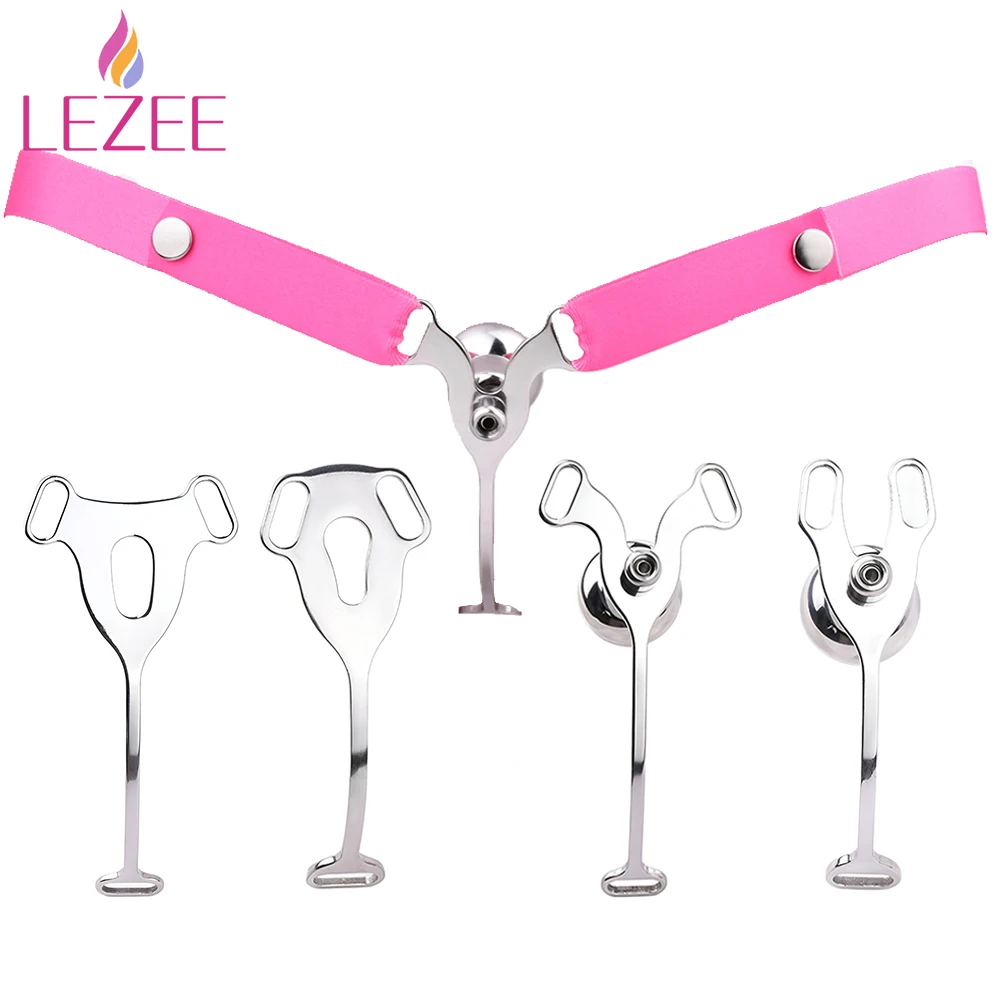 

LEZEE Imitation Clitoral Flaky Design Male Chastity Cage Belt Bend Cock Penis Locks Device Vagina Wish BDSM Sex Toys For Men