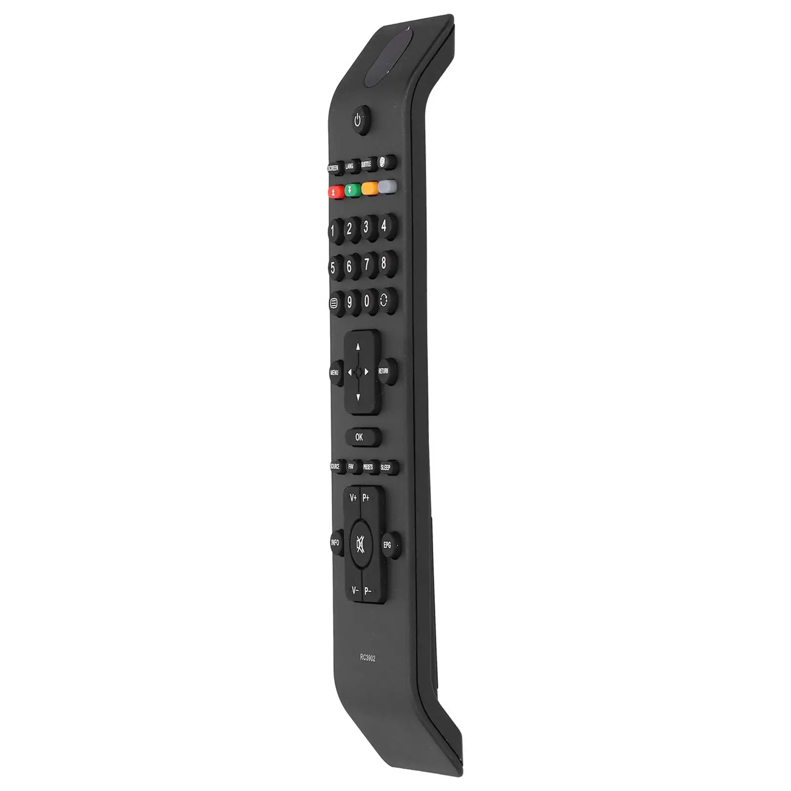 Universal Big Button TV Remote Control RC3902 Replacement - Black