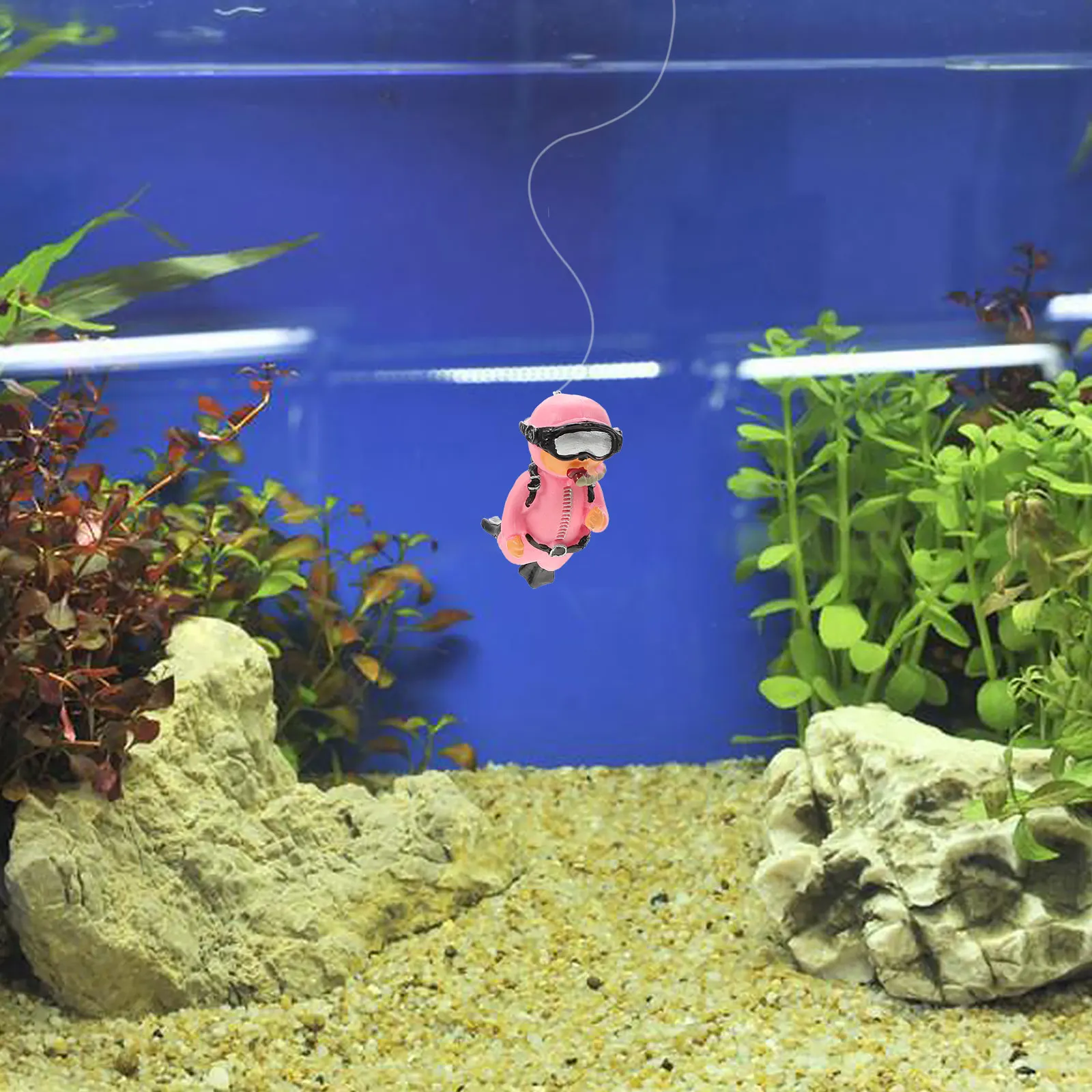 

Fish Tank Diver Decor Floating Ornament Aquarium Landscape Prop Lovely Floating Diver Decoration Fish Tank Layout Prop