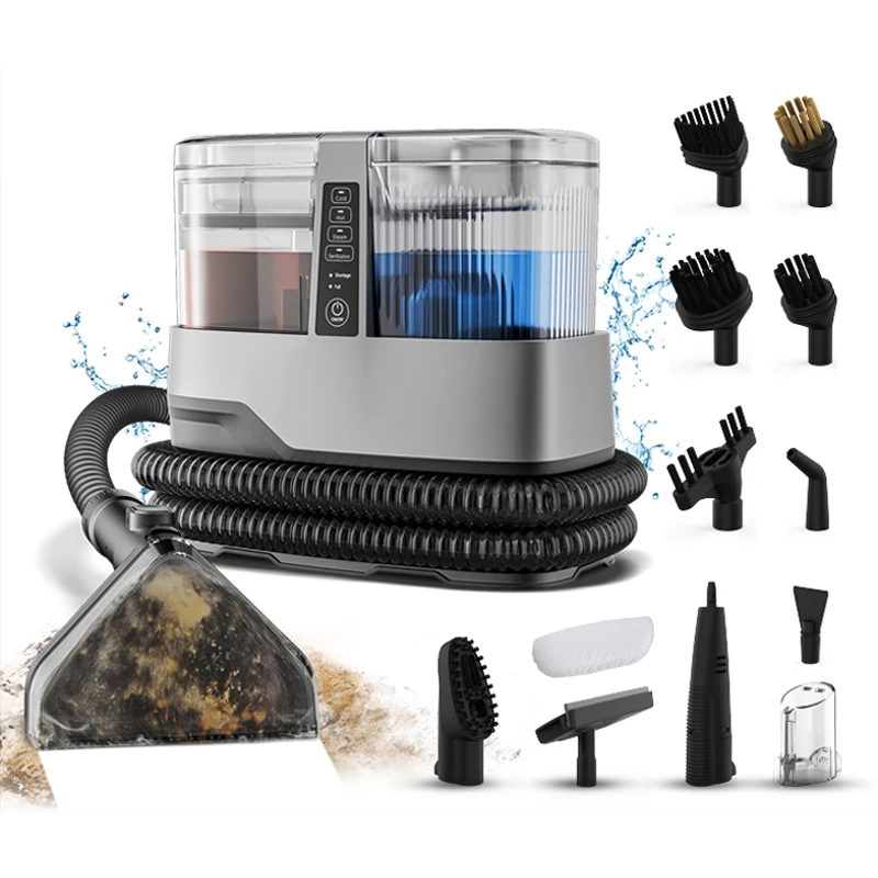 OMESER 1800W Stoom Tapijtreiniger Machine 13 IN 1 17KPa Zuigkracht Meerdere Nozzles Spot Spray Wassen voor Bekleding Huisdier Auto Thuis