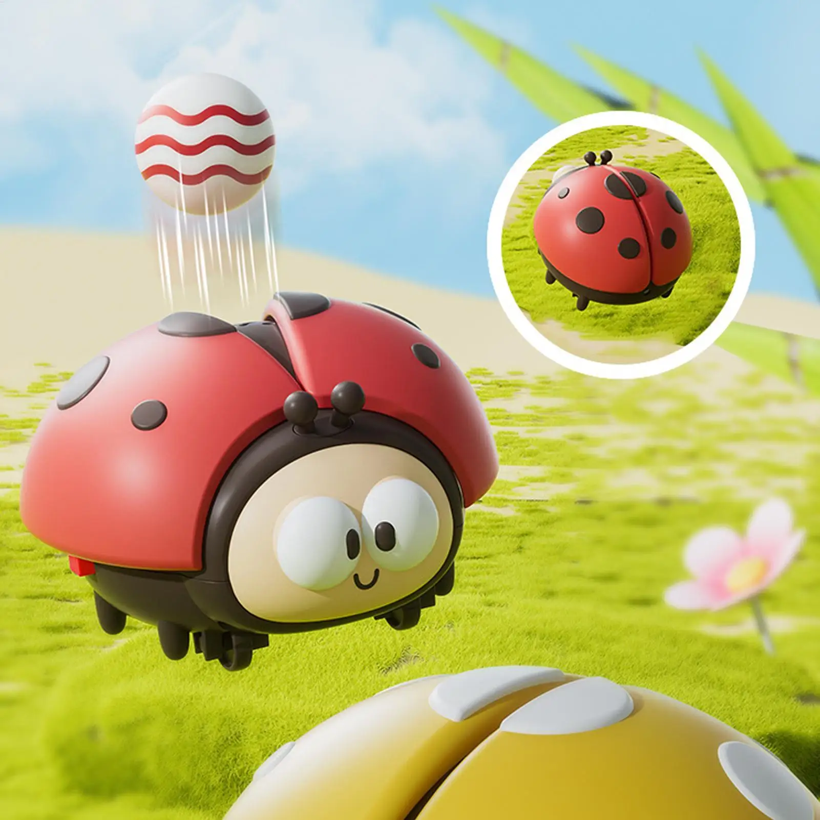 Kids Animal Novelty Toy Focus Training Interactive Educational Toy Funny Ladybird Levitation Ball Animal Blowing Ball Machine