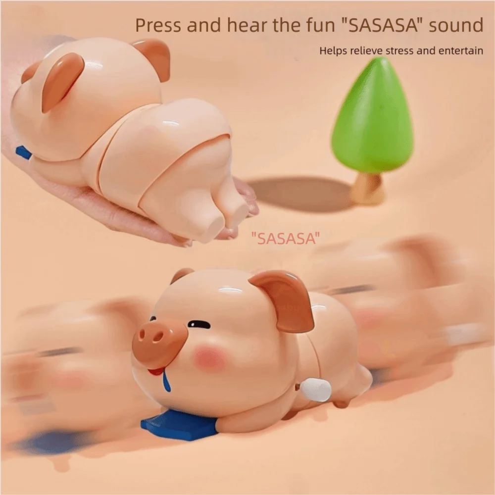 Brinquedos de treinamento de crawl dos desenhos animados filhote de cachorro porco material não tóxico acabar balanço andando brinquedo resistente a quedas brinquedos interativos quebra-cabeça