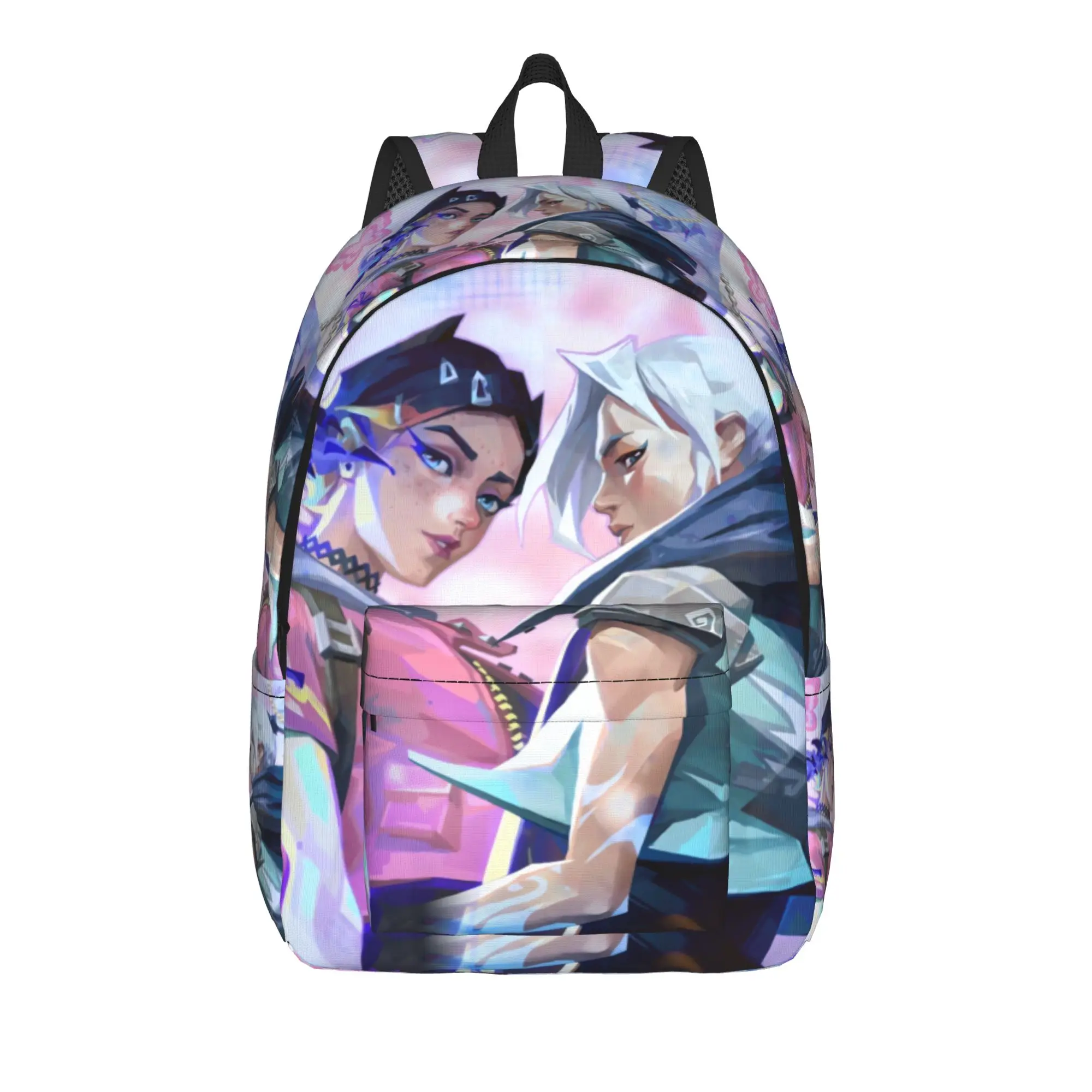 Clove & Jett Backpack V-Valorant Workout Backpacks Girl Style High School Bags Designer Big Rucksack