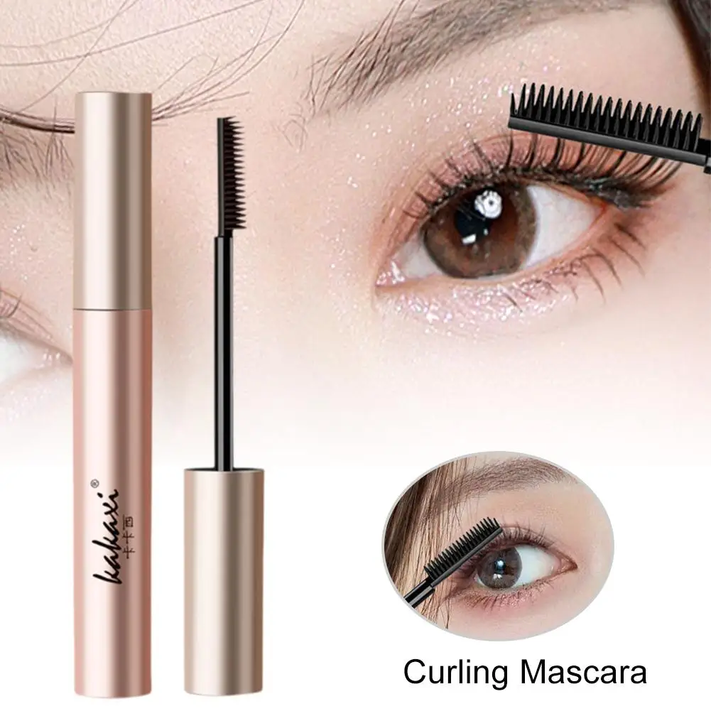 Natural Lengthens Eyelashes Black Mascara Extra Volume Eyes Cosmetic Lashes Mascara Female Makeup Ultra-Fine Curling Waterp X1Z1