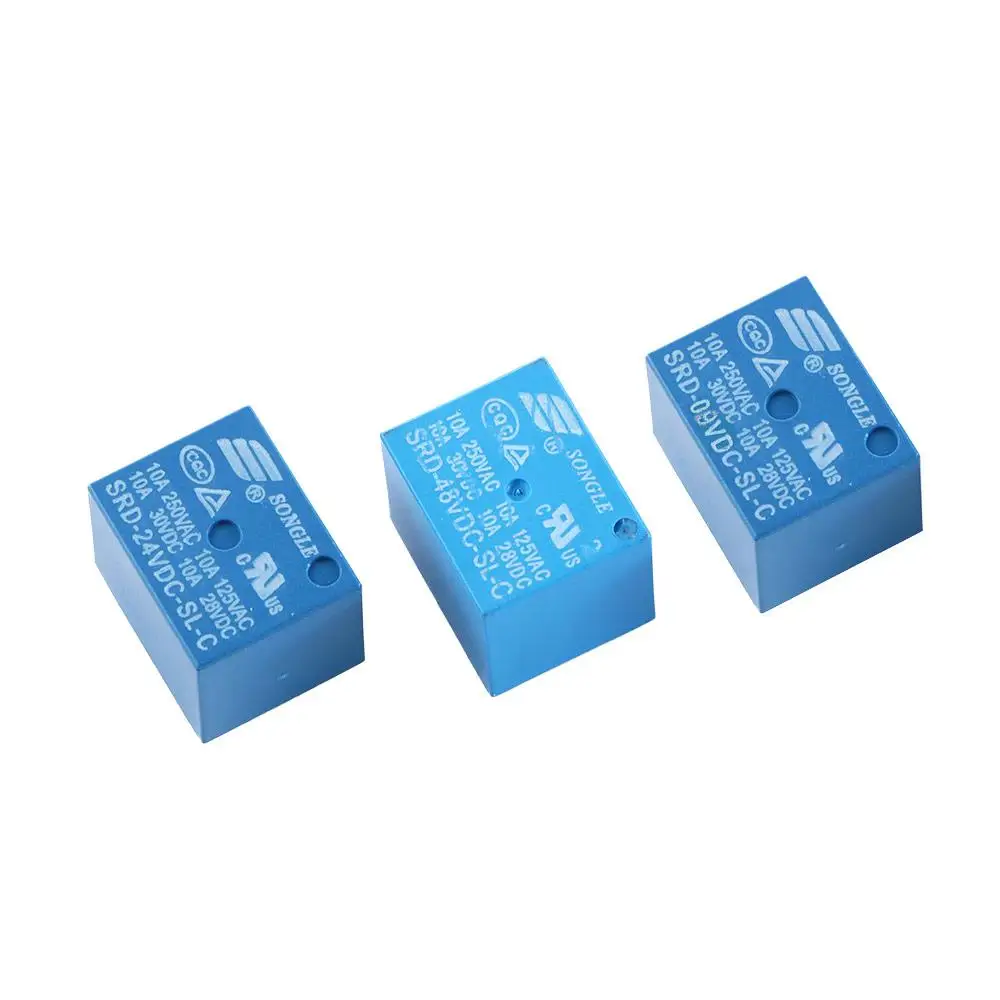 250VAC SRD-09VDC-SL-C 3V 5V 6V 9V 12V 24V 48V 10A SRD-05VDC-SL-C SRD-03VDC-SL-C Smart Electronic Power Relays Relay Module