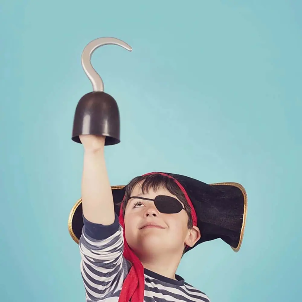 Accessori per feste in maschera Forniture per feste Oggetti di scena per feste in maschera Vestito da capitano Cosplay Gancio da pirata Decorazioni a mano Costume di Halloween