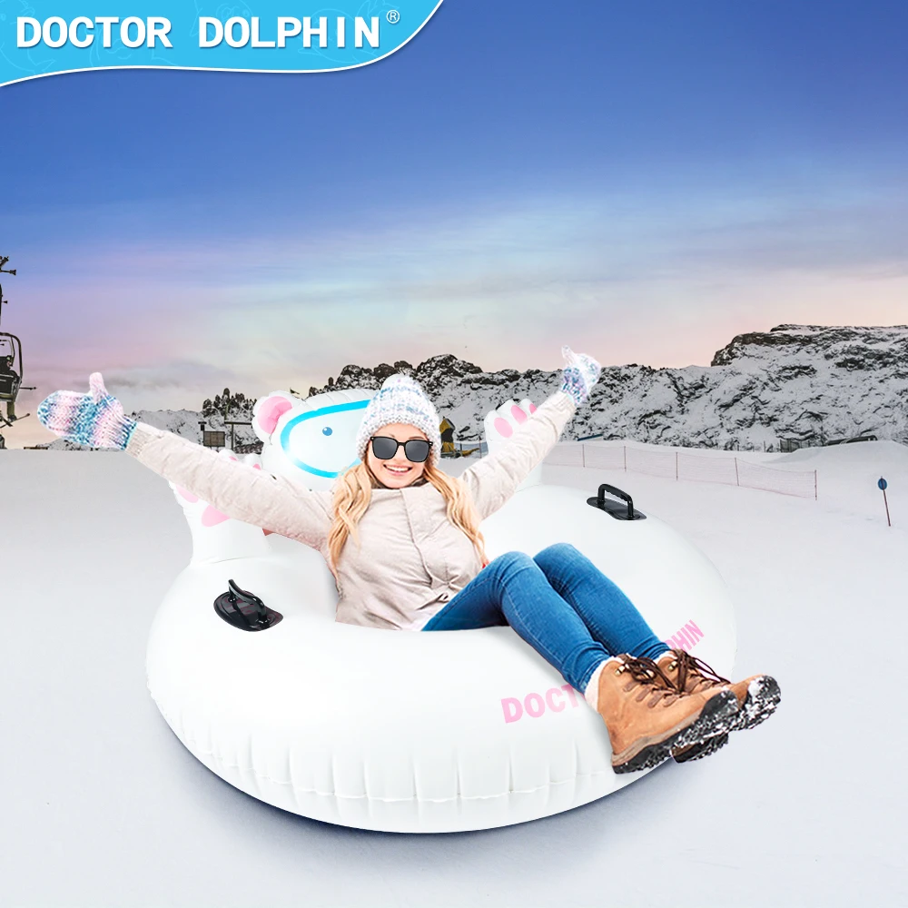 

Thickened Pvc Sturdy Handles Inflatable Sled Snowmobile Snow Tube for Kids and Adults