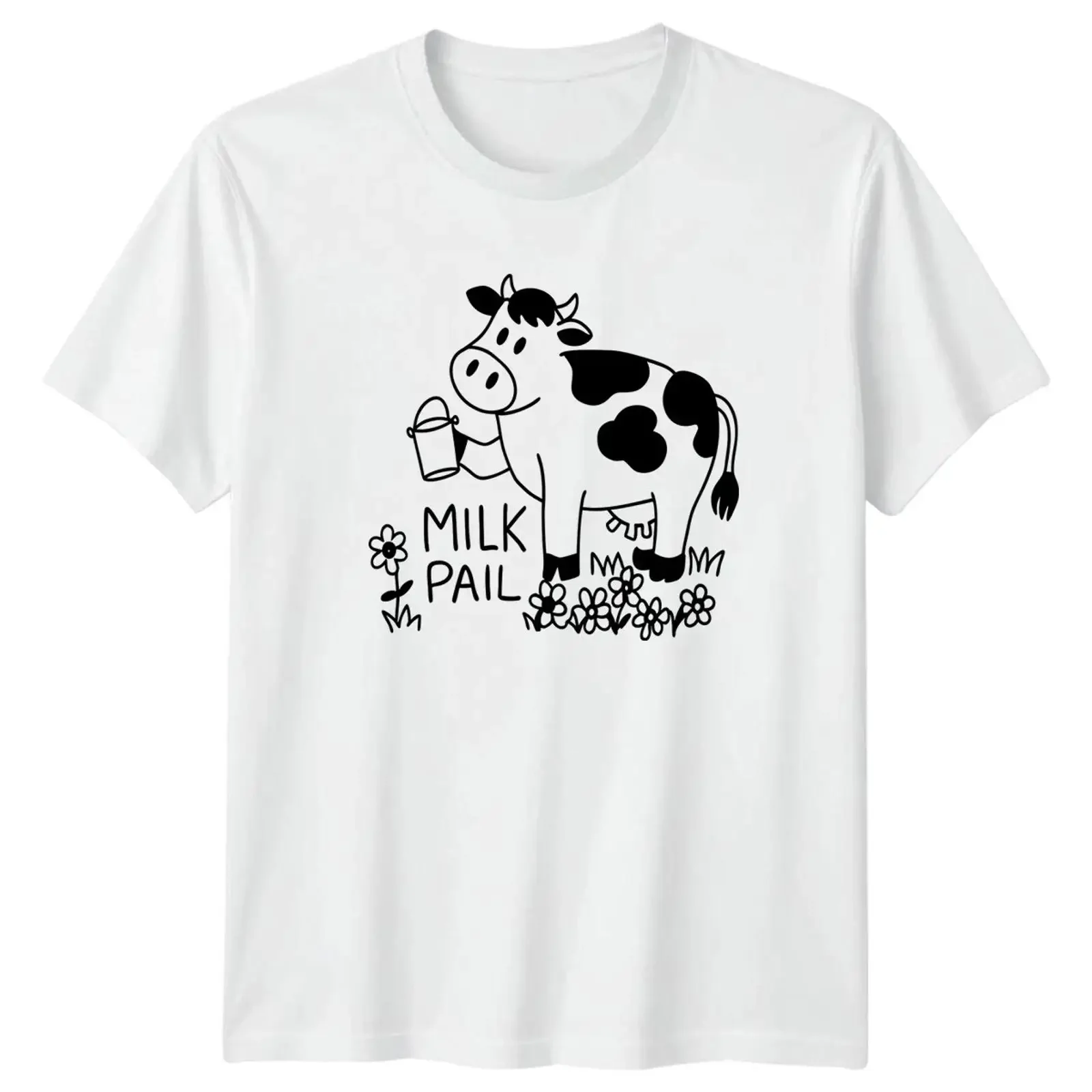 Milk Bucket T Shirt Cow Farmhouse Agriculture 2026 for Him and Her vintage Washed graphic streetwear Comfortable Soft Slightly