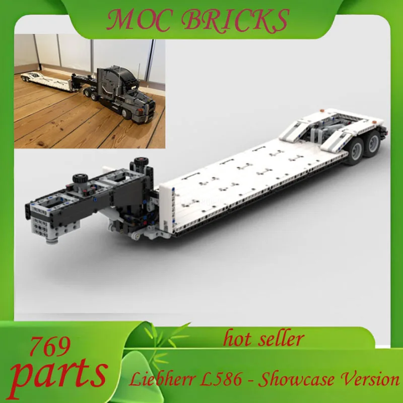 

Настроить 769 шт. MOC Transporter на гибкой шее полуприцеп для Mack Anthem DIY креативная технология модель строительные блоки подарки