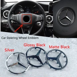 52mm 57mm ABS araba direksiyon Logo rozet amblem Styling aksesuarları için Mercedes Benz C E S serisi CLA CLS W212 W205 W204