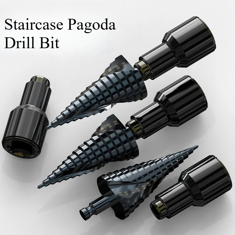 

Набор промышленных ступенчатых сверл для деревообработки, быстрое сверление с несколькими отверстиями для металла, дерева, пластика, совместимость с универсальной дрелью