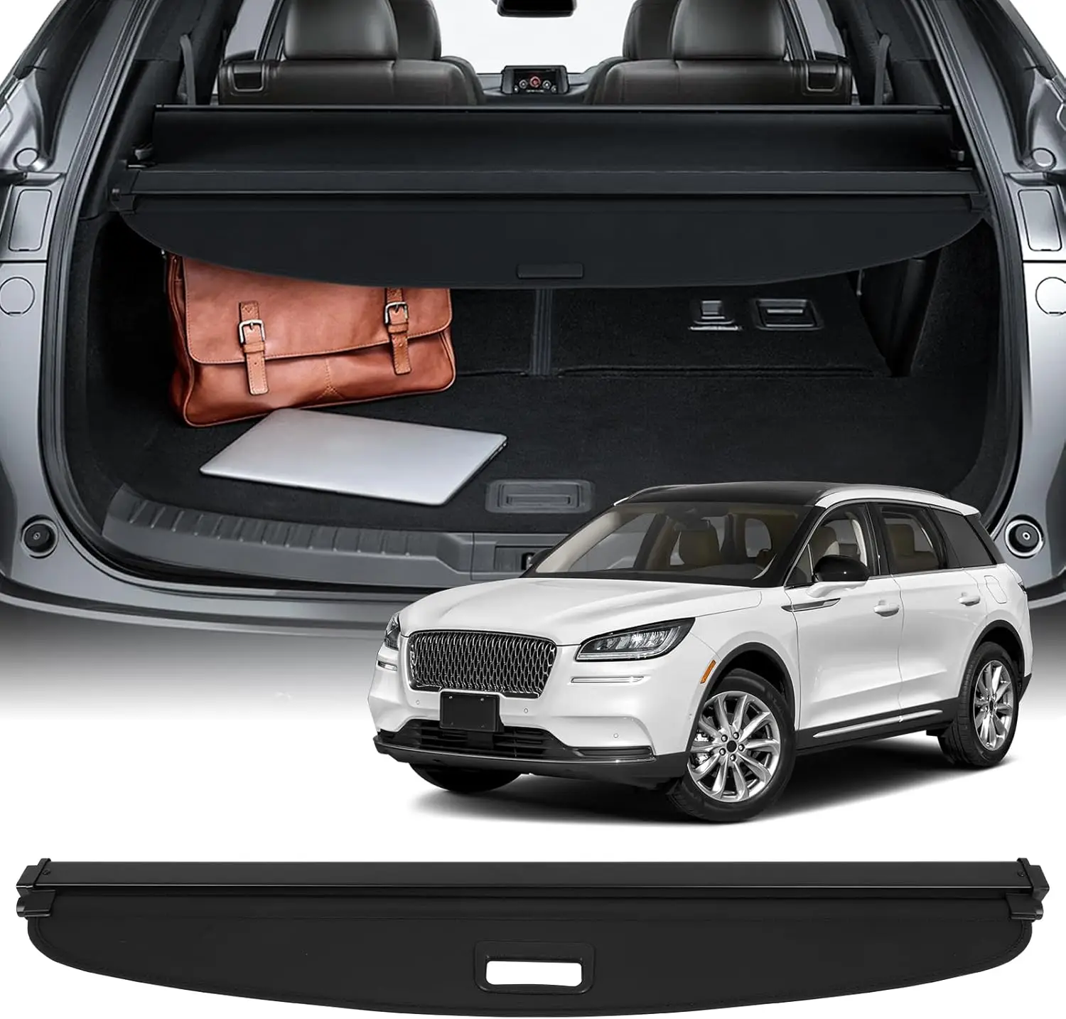 

Retractable Rear Cargo Cover Shade for Lincoln Corsair 2.0L 2020-2024 Accessories Rear Trunk Retractable Security Shade Cover