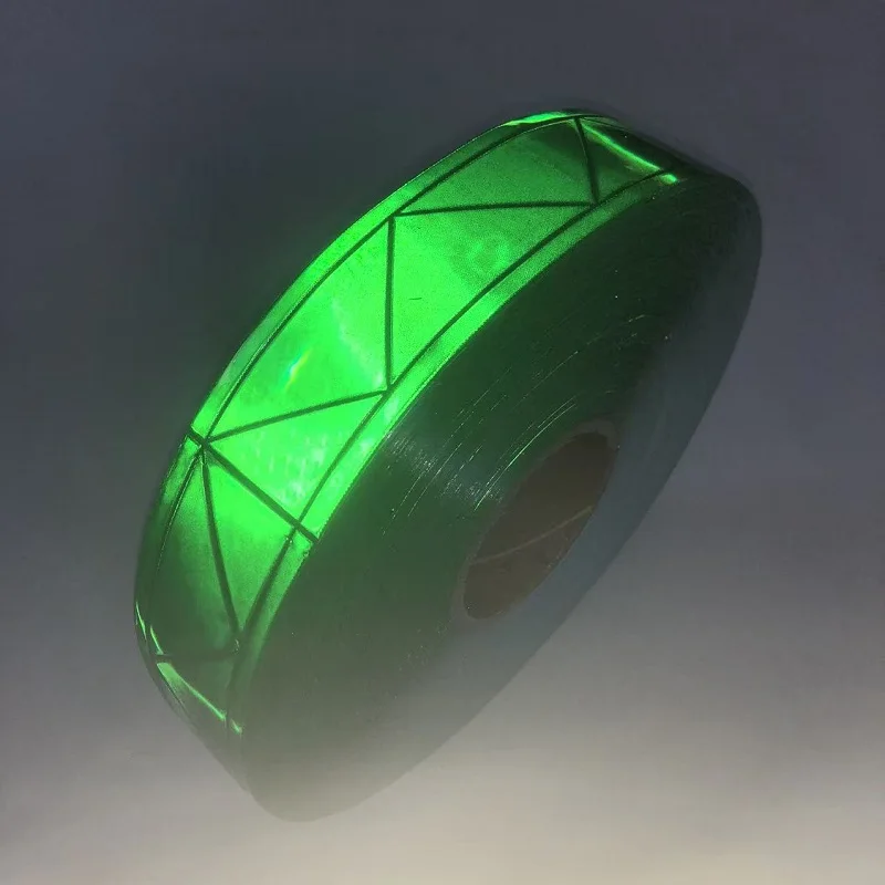 5cm * 50m fluor zieren des grünes PVC-Reflexstreifen-Nachtreflektor-Sicherheits warnband für Kleidung – Detail 10