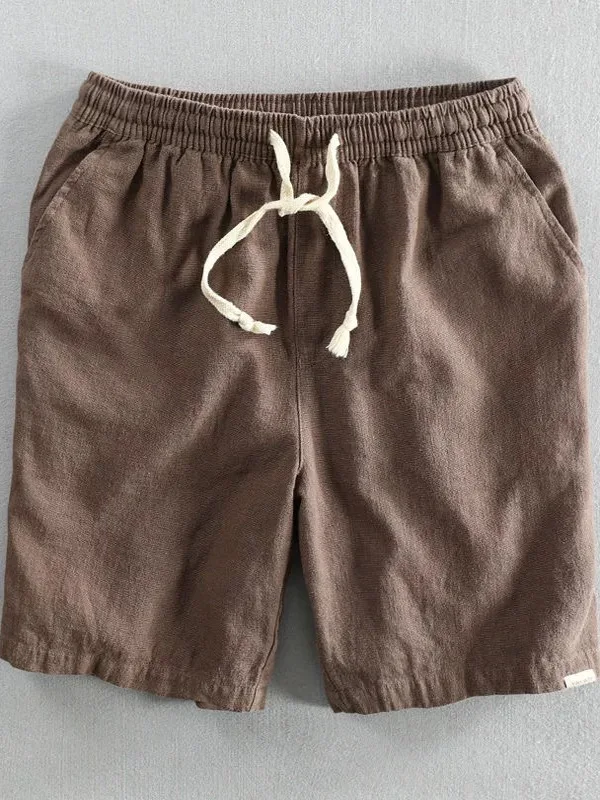 

Loose Linen Cotton orts Men's Summer Casual Loose Beach Pants Five-Quarter Length Youth Faionable Breathable Comfortable