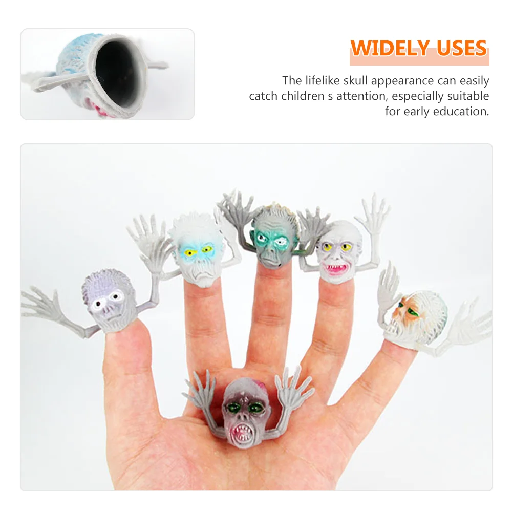 12 Pcs Finger Puppet Puppets for Toddlers 1-3 Funny Halloween Toys Pvc Baby Easter Egg Stuffers Bath