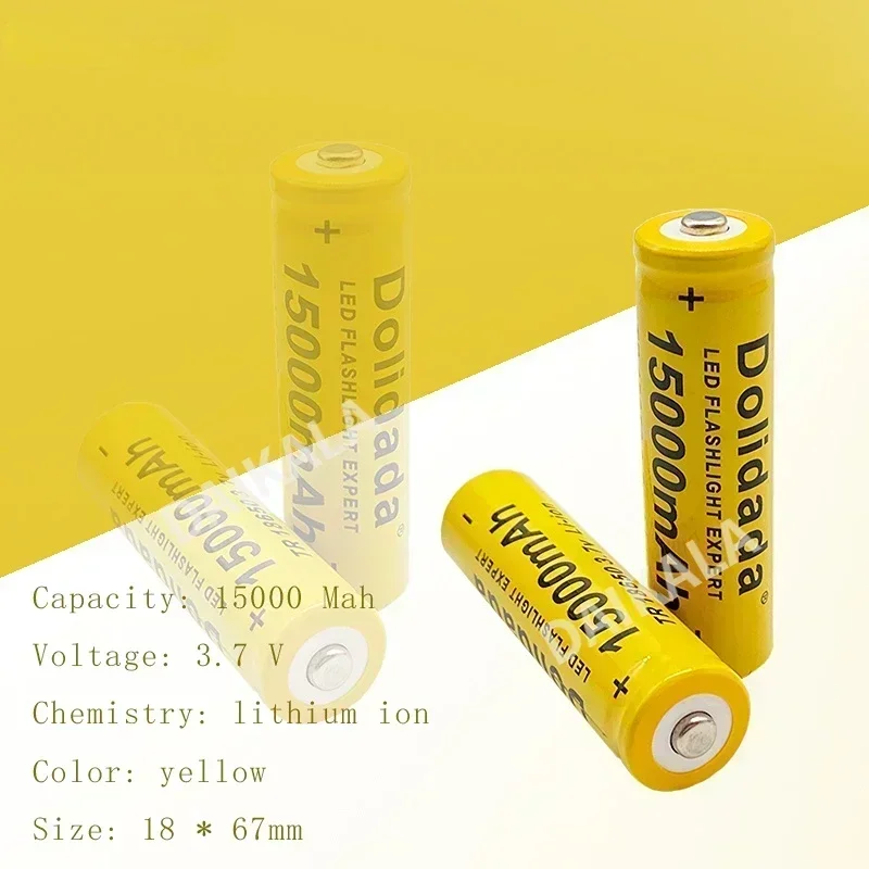 100% High Quality and Large Capacity 3.7V 18650 15000mAh High Capacity Batteries Li-ion Lithium Battery for Flashlight Battery