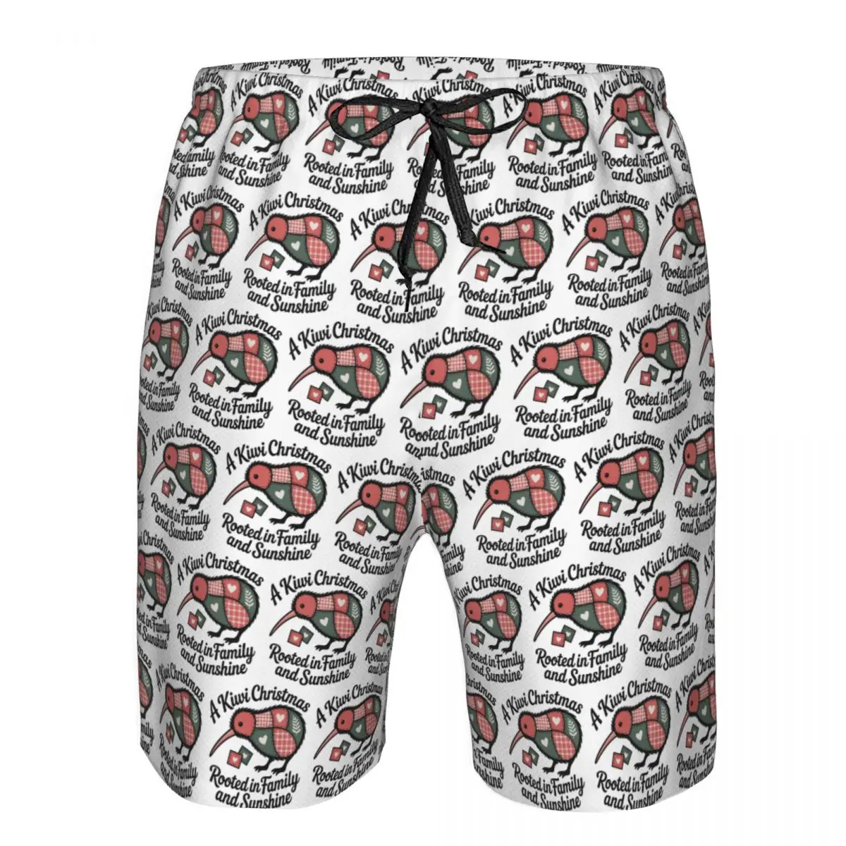 

Patchwork Kiwi Silhouette A Kiwi Christmas Trunks Beach Board Shorts Casual Quick Dry Swim Summer Men Pants