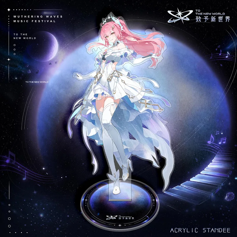Wuthering Waves Music Festival Character Stand Aemeath Chisa Cartethyia Cute Cartoon Anime Game Desk Ornament Gift Keychain