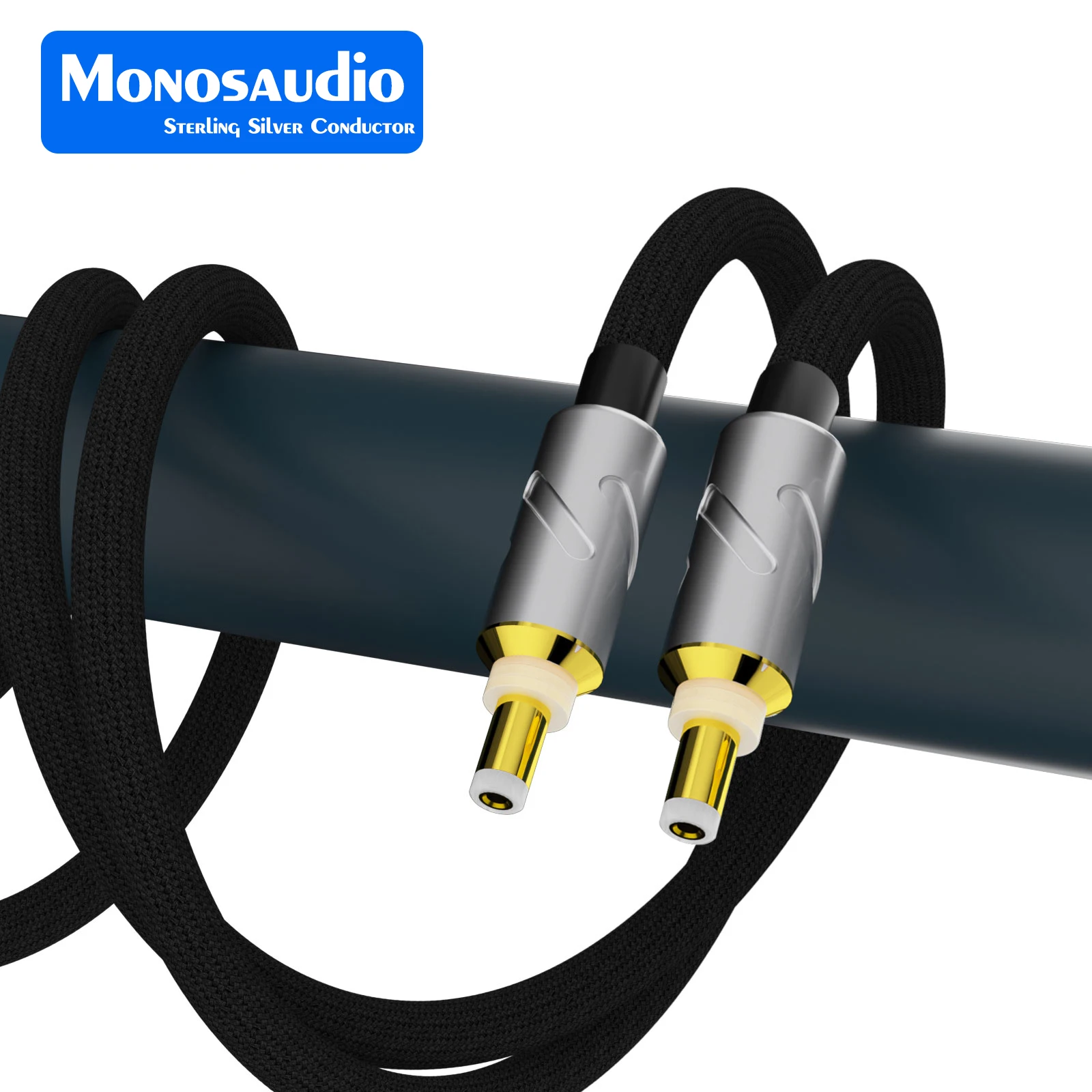 نقية الصلبة الفضة تيار مستمر كابل ، مرحبا نهاية GX16 دبوس ، فونو مكبر للصوت ، الخطي امدادات الطاقة كابل ، 5.5x2.1 مللي متر ، 2.5 مللي متر ، 1 قطعة