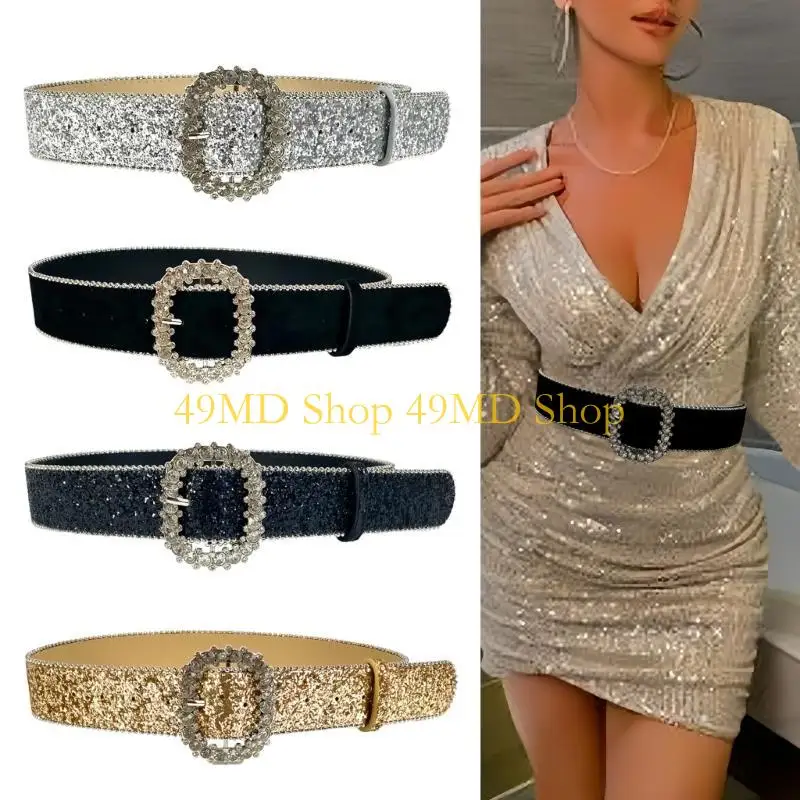 49md-人気のクリスタル-バックル-ベルトきらめくグリッター-ベルトフォーマルな機会のウエストストラップ