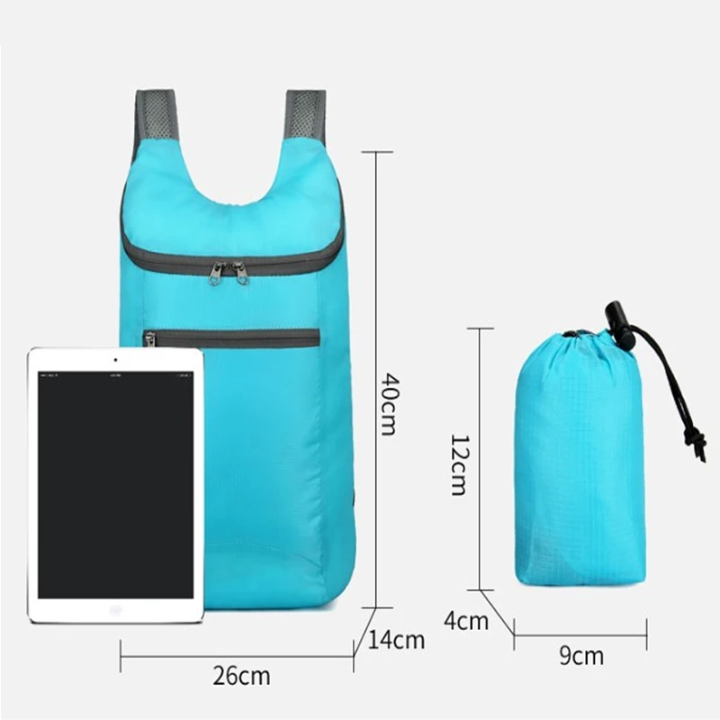 Mochila plegable de tela Oxford para exteriores, mochila impermeable ligera de gran capacidad, bolsa deportiva resistente al desgaste, Unisex