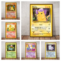 Pokemon Basis Set 1996 Jaar Engels Kaarten Shining Canvas Painting Poster Print Watercolor Wall Art Picture Home Decor Gifts