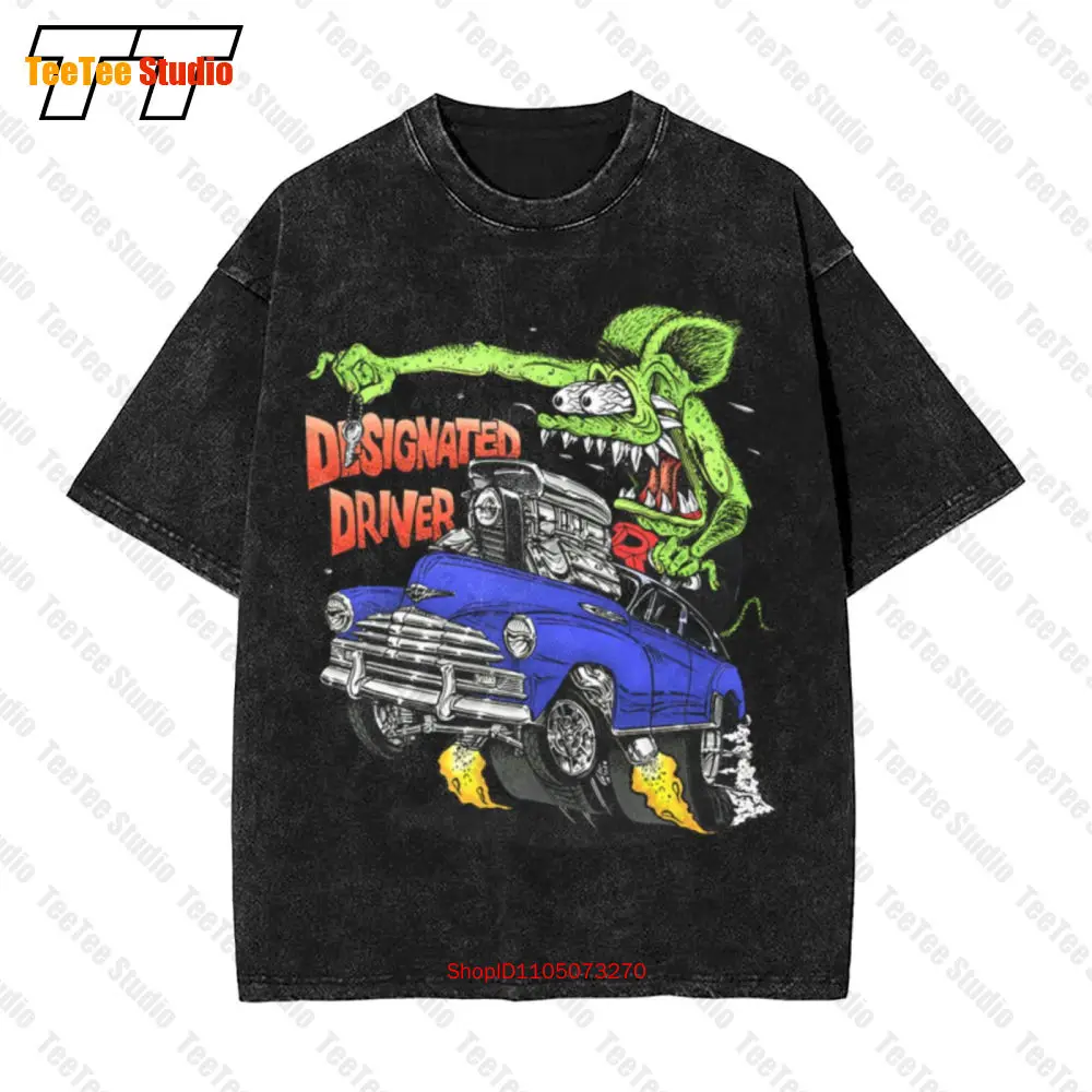 Rat Fink Designated Driver Ed Roth Kustom Kulture Vintage Oversized T-Shirt FGHG