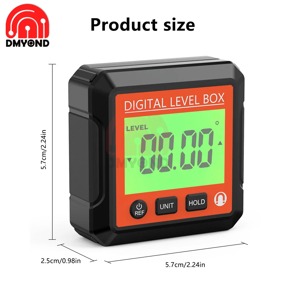 Digital Magnet 90 Degree Gauge Measuring Bevel Meter Gauge Level Meter Protractor Inclinometer Level for Measuring Angle