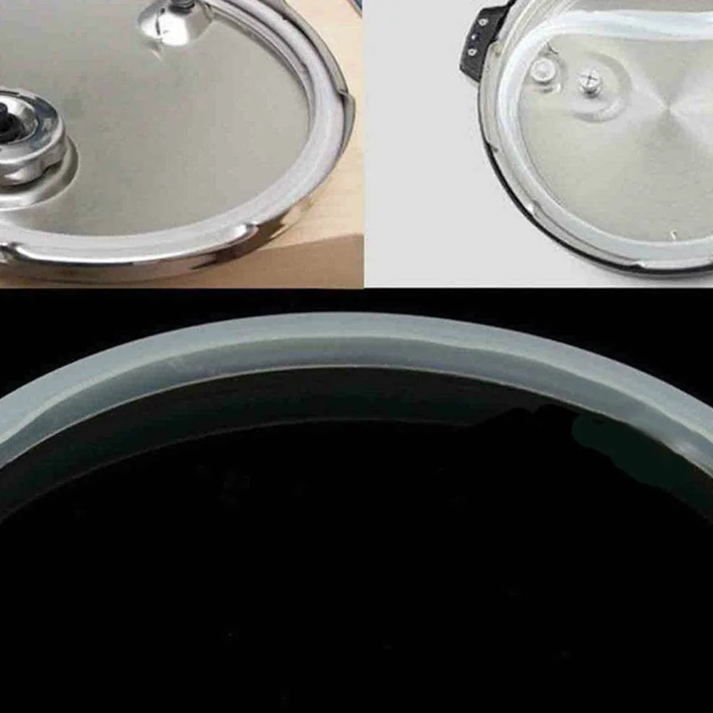 22/24/26/28/30/32cm Replacement Clear Silicone Rubber Gasket Home Pressure Cooker Seal Ring Highly Efficient Sealing Accessories