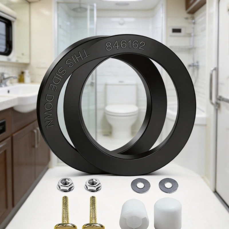 RVs Toiletten-Wartungsdichtungsset, Silikon-Toilettendichtungsset mit Montageteilen für 300 310 320, ersetzt 385311652 H8WE – Detail 1