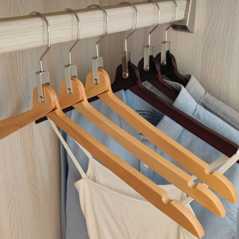 

Foldable Solid Wood Hangers for Clothes Anti-slip Drying Racks Protable Travel Hotal Clothes Storage Hangers Wardrobe Organizer