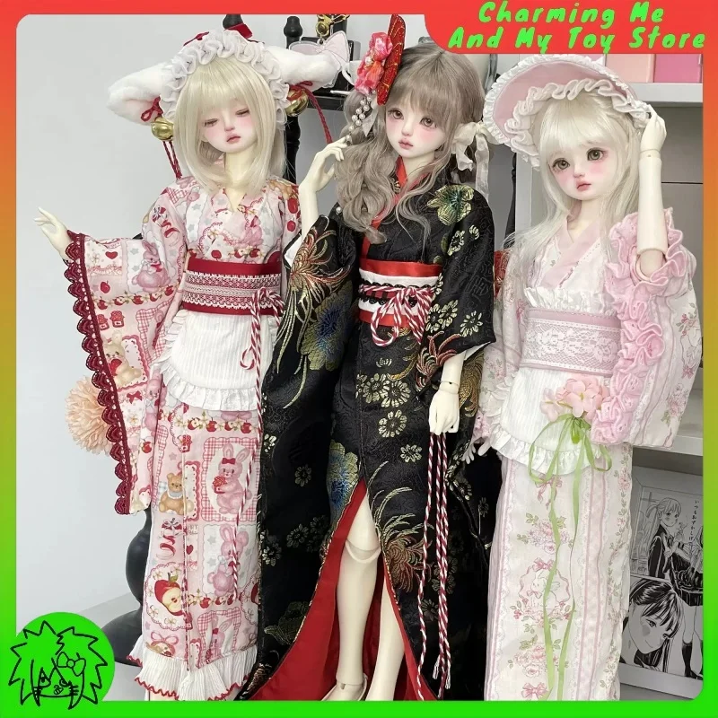 

Только одежда 1/4 Bjd, одежда для кукол, наряд в стиле Showa, милое кимоно Kawaii, изысканное платье для куклы, подарки на день рождения