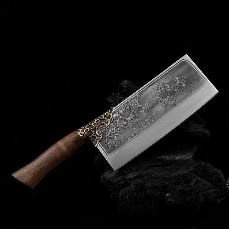 

Manual cutting knife Longquan forging knife Chef knife cutting dual-use commercial sharp 5Cr15MoV steel