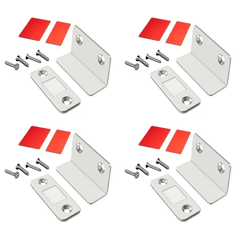 طقم مكون من 4 قطع - لا يتطلب حفر للتركيب، مناسب لعشاق الأعمال اليدوية لأبواب خزانة المطبخ والأدراج وخزائن الملابس