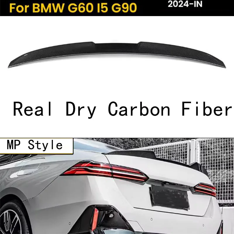 

Automotive Real Dry Carbon Fiber Rear Lid Spoiler Boot Wing for BMW G60 I5 G90 2024-IN MP Style