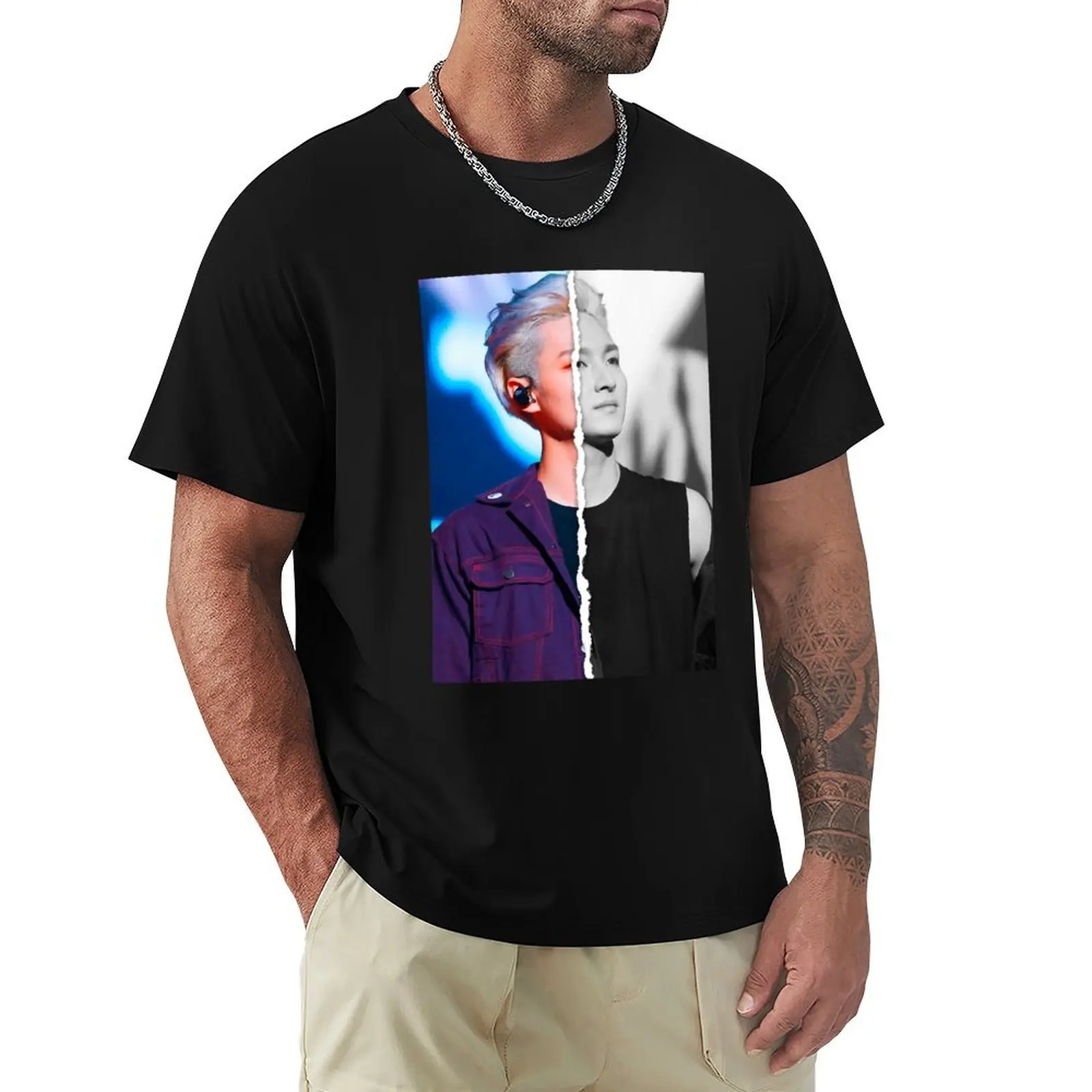 SF9 Zuho (divided photo) T-Shirt t shirts for man slim fit T-Shirt