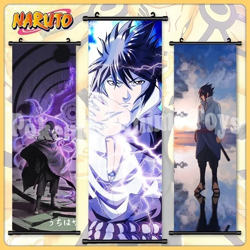 Naruto Poster Canvas Uchiha Sasuke HD Print Painting Uzumaki Japan Wall Art Anime Picture Home Decoration Mural Hanging Scrolls