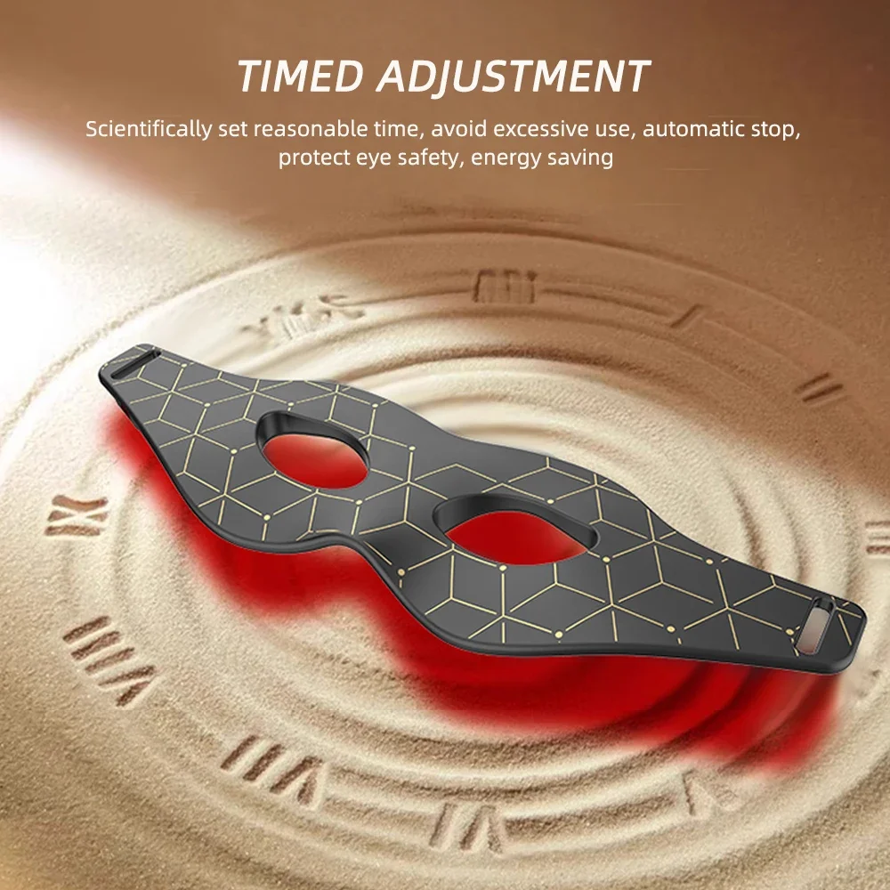 레드 라이트 실리콘 아이 마스크 7가지 색상 LED 포톤 플렉시블 아이 마스크 눈 피로 완화 주름 방지 다크 서클 무선 사용