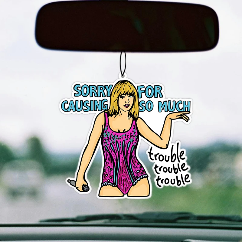 Car Air Freshener Hanging Paper Provides Long Lasting Scent for Auto or Home Fashion Singer Taylor Car Accessories Interior