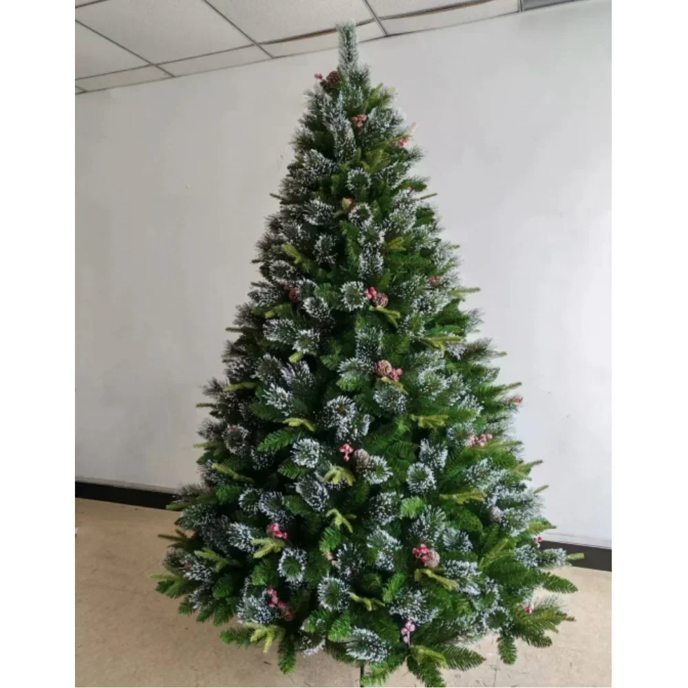 

PE+PVC Christmas Tree with LED Lights Artificial Christmas Tree Encrypted Pine Needles Decorated for Family Christmas Atmosphere