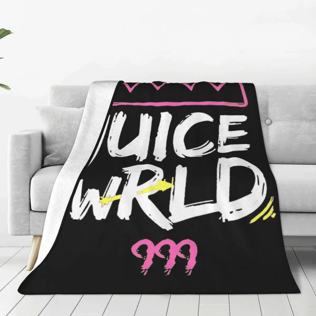 Juice Wrlds 999 Rapper Singer Blanket Flannel Bedding Hip Hop Throw Blankets Comfortable Ultra-Soft for Travel Bedding Throws