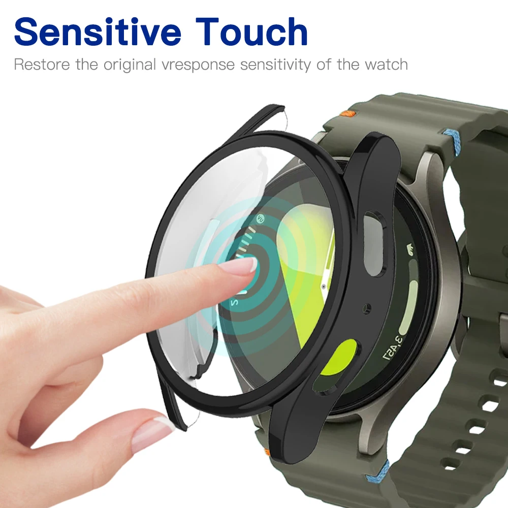 Miękkie etui TPU do Samsung Galaxy Watch 7 40mm 44mm Protector Soft Cover Silicone TPU Bumper Screen Protection Full Accessories