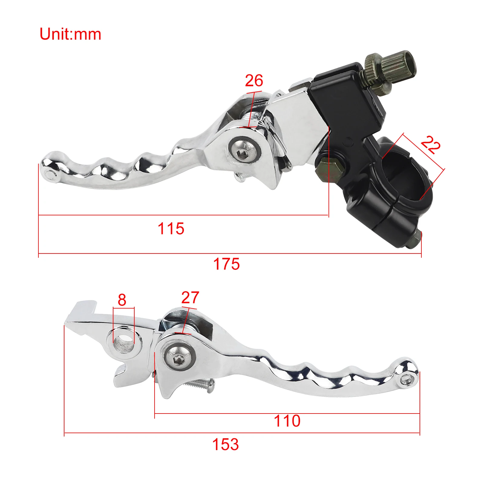 Folding Levers Brake Clutch Lever for Honda CR80 CR85 CR125 250 500 CRF50 50cc 70cc 90cc 110cc 125cc 140cc Pit Dirt Bike