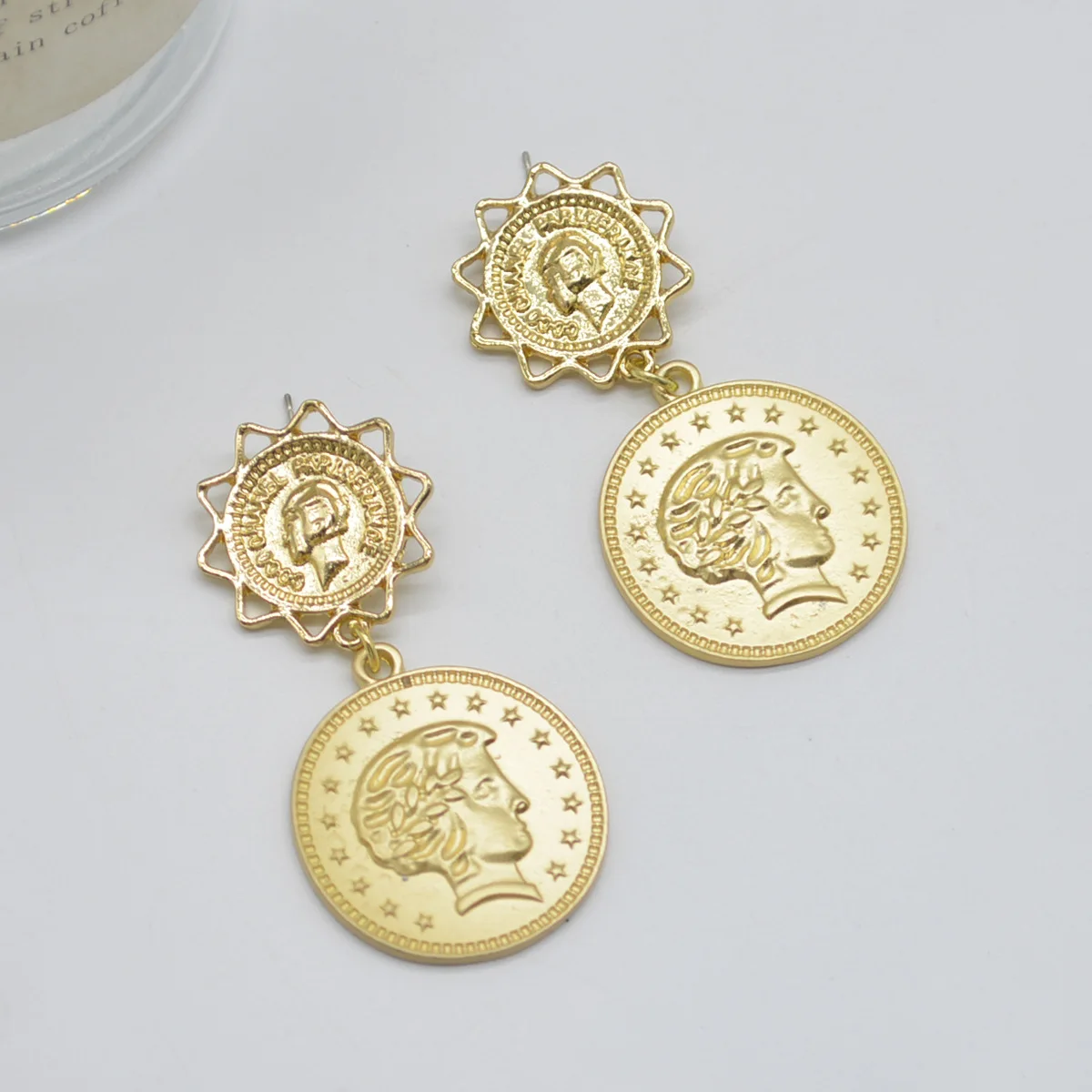 

Romantic lovely coin earrings for woman Pendientes mujer серьги женские boucle d’oreille femmes