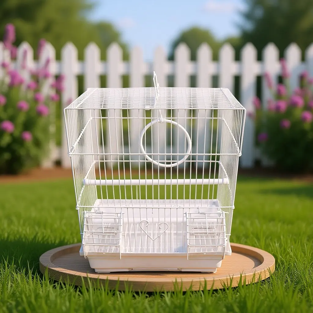 

1Set Metal Parrot Cage Portable Bird Carrier Outdoor Wire Travel Cage for Pet Birds Pet Bird Carrying Cages for Birds