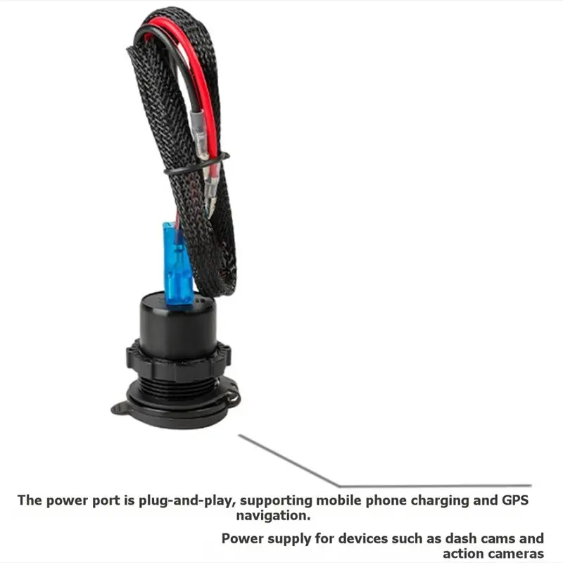 A22E-Motorcycle USB QC3.0 Dual USB Socket 12V-24V For Honda NX500 NX400 CB500X CB400X 2021-2025
