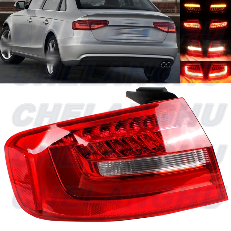 For Audi A4 B9 2013 2014 2015 2016 Left Outer Side Tail Light Rear Brake Lamp With Bulbs Car accessories